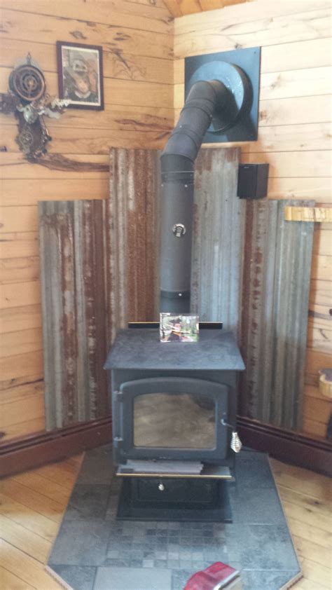 sheet metal heat shield wood stove|wood stove heat shield lowe's.